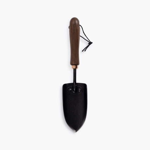 Barebones Spade Hand Trowel, Walnut Handle Garden Trowel with Heat-Treated Stainless Steel Blade