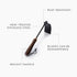Barebones Square Hand Hoe, Stainless Steel Garden Hoe with Curved Walnut Handle for Trenching and Soil Prep