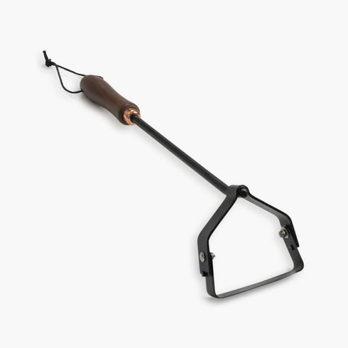 Barebones Stirrup Hand Hoe, Stainless Steel Weeding Hoe with FSC Walnut Handle and Copper Details