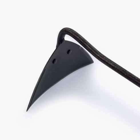 Barebones Triangle Hoe, Stainless Steel Hand Hoe with Walnut Handle for Planting, Weeding and Cultivating