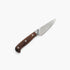 Barebones Wilderness Paring Knife, 4 Inch Full Tang AUS 8 Steel Knife with Rosewood Handle and Leather Sheath