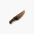 Barebones Wilderness Paring Knife, 4 Inch Full Tang AUS 8 Steel Knife with Rosewood Handle and Leather Sheath