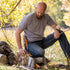 Barebones Wilderness Paring Knife, 4 Inch Full Tang AUS 8 Steel Knife with Rosewood Handle and Leather Sheath