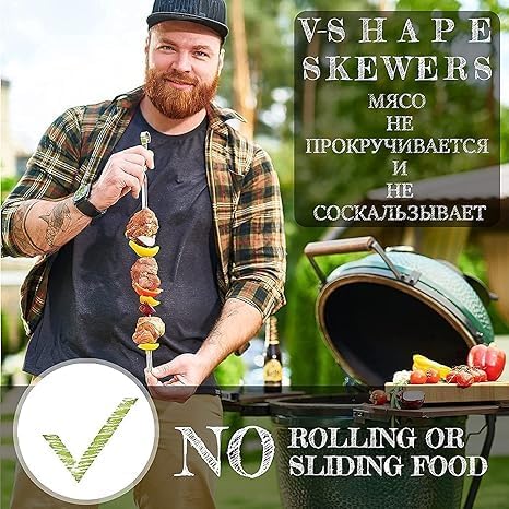 Bbq Needles 6 Pcs Stainless Steel