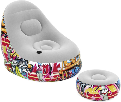 Bestway Grafiti Cruiser Chair 121x121x86 - Eye - Catching Design for Casual Comfort