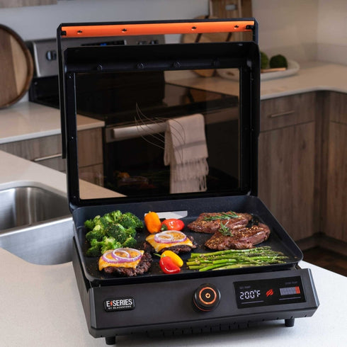 Blackstone E-Series 17 Inch Electric Tabletop Griddle, Compact Indoor Non-Stick Griddle with Ceramic Titanium Plate
