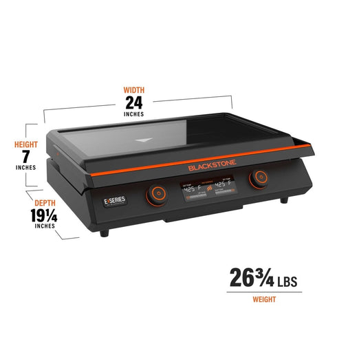 Blackstone E-Series 22 Inch Electric Tabletop Griddle, Indoor Non-Stick Griddle with Two Independent Heat Zones