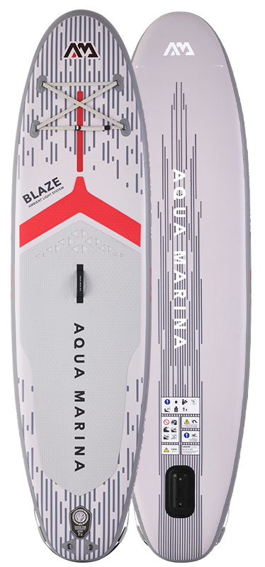 Aqua Marina Blaze 10ft 4in illuminated inflatable paddle board, deck and bottom view