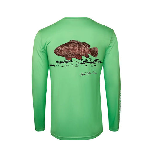 Bob Marlin Performance Shirt Natty Grouper For Fishing