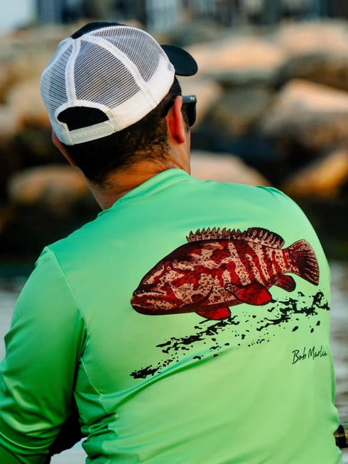 Bob Marlin Performance Shirt Natty Grouper For Fishing
