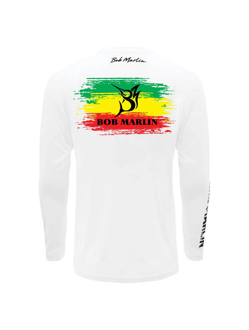 Bob Marlin Performance Shirt Rasta Flag For Fishing
