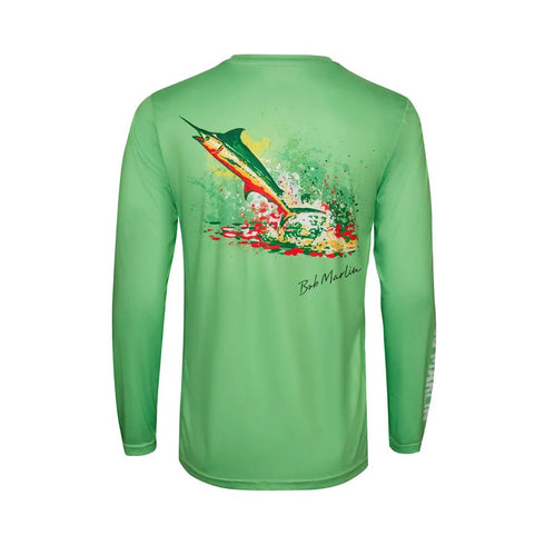 Bob Marlin Performance Shirt Rasta Marlin For Fishing