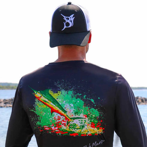Bob Marlin Performance Shirt Rasta Marlin For Fishing
