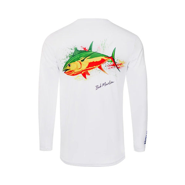 Bob Marlin Performance Shirt Rasta Tuna For Fishing
