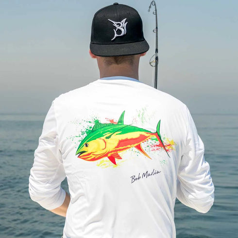 Bob Marlin Performance Shirt Rasta Tuna For Fishing