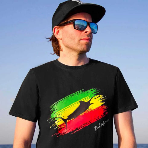 Bob Marlin T-Shirt Rasta Flag