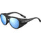 Bolle Ascender Polarized Mountain Sunglasses, 6-Base Frame with Removable Side Shields and Sky Blue Cat 3 Lens