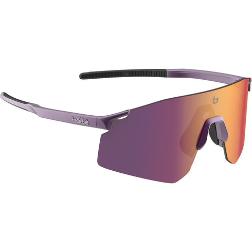 Bolle C-Icarus Sport Sunglasses, Astro Purple Lightweight Cylindrical Frame with Volt Ruby Cat 3 Lens for Running