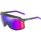 Bolle Chronoshield Shield Sunglasses, Titanium Matte with Volt+ Ultraviolet Cat 3 Lens and Removable Brow Bar