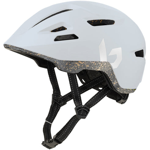 Bolle Eco Stance Bike Helmet, Offwhite Matte Eco-Designed City Helmet with Cork EPS, Bug Mesh and Click-To-Fit