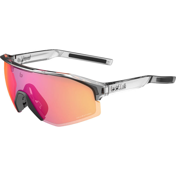 Bolle Lightshifter XL Sunglasses, Extra Large Fit Grey Crystal with Phantom Clear Lava Photochromic Lens
