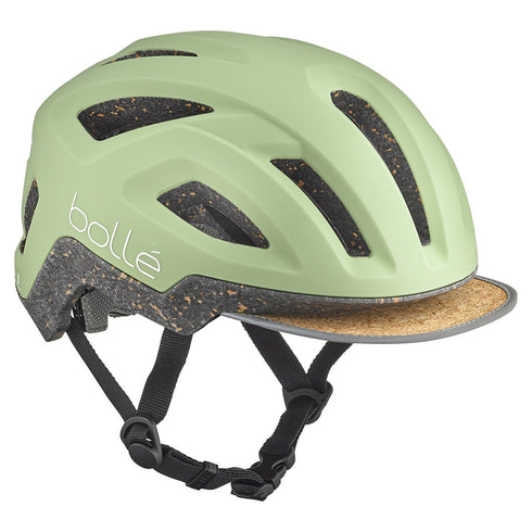 Bolle React Bike Helmet, Eco-Designed City and Leisure Cycling Helmet with Cork EPS, Removable Cap and 13 Vents