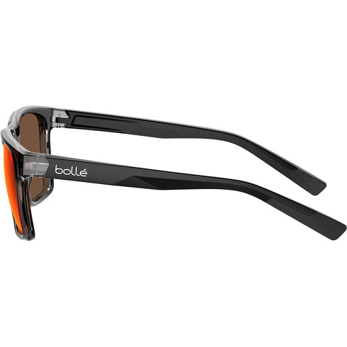 Bolle Reverence Polarized Sunglasses, Anthracite Crystal Black with Sunrise Polarized Cat 3 Lens, 30 g Frame