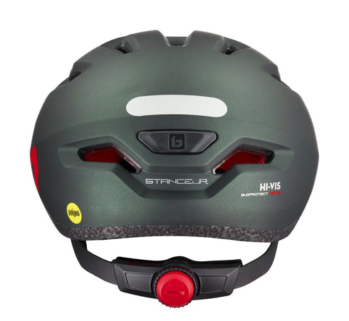Bolle Stance Jr MIPS Kids Bike Helmet, Forest Matte Youth Cycling Helmet with Click-To-Fit and Reflective Details