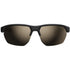 Bolle Victus Sport Sunglasses, Black Matte Wrap Frame with TNS Gold Cat 3 Mirror Lens for Cycling and Running