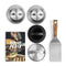 Burnhard Burger Set 6-Piece, Smash Burger Kit with Smasher, Burger Press, Melting Domes, Turner and Recipe Book