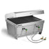 Burnhard JONES 2-Burner Folding Gas Grill, Portable Stainless Steel Camping BBQ with Lid, Carry Bag and Multitool