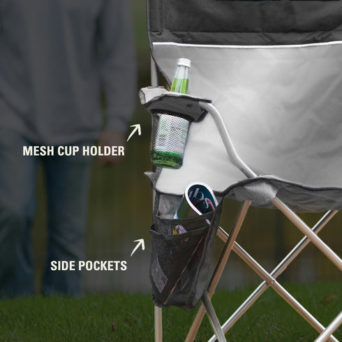 Coleman Cooler Quad Chair - Portable Seating with Built-In Cooler for Convenience