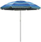 Camptrek 2.0m Tiltable Beach Umbrella | Polyester Canopy, Silver UV Protection Liner | Provides Portable Shade for Beach and Garden