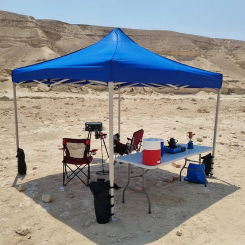 Camptrek 3x3 Canopy Tent (23kg) | Heavy - Duty Steel Frame, Durable Fabric | Professional Shelter for Events, Markets, and Trade Shows
