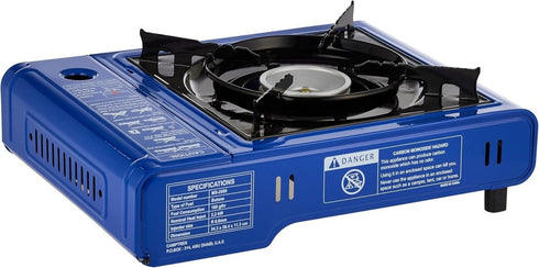 Camptrek Portable Gas Stove | Single Burner, Piezo Ignition, Includes Carry Case | Ideal for Camping, Picnics, and Outdoor Cooking