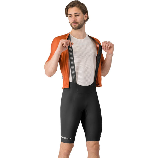 Castelli Espresso 2 men's bib shorts, black, front view