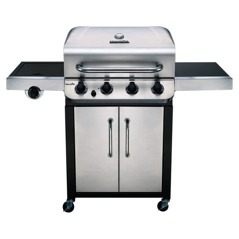 Char-Broil Convective 440 S Gas Grill, 4-Burner Stainless Steel BBQ with Side Burner and Cast Iron Grates