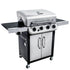 Char-Broil Convective 440 S Gas Grill, 4-Burner Stainless Steel BBQ with Side Burner and Cast Iron Grates