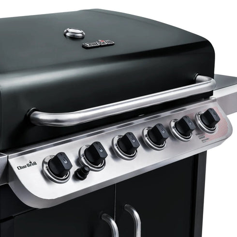 Char-Broil Convective 640 B XL Gas Grill, 6-Burner BBQ with Sear Zone, Side Burner and Cast Iron Grates