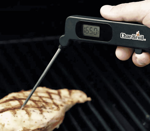 Char-Broil Digital BBQ Thermometer, Folding Probe Meat Thermometer with Easy-Read LCD Display for Grilling