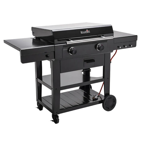 Char-Broil Versa-Tile Gas Griddle Grill, 2-Burner Plancha with Grill Grate and Pizza Oven Tiles, 70 x 50 cm