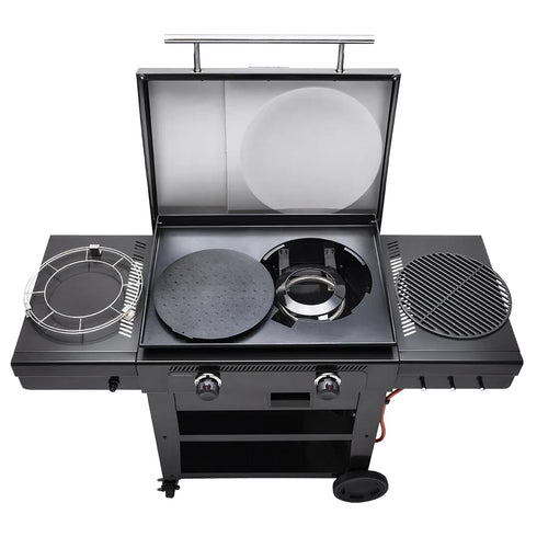 Char-Broil Versa-Tile Gas Griddle Grill, 2-Burner Plancha with Grill Grate and Pizza Oven Tiles, 70 x 50 cm