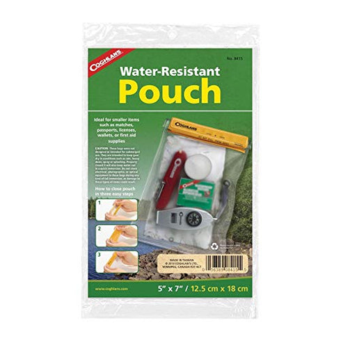 Coghlans 8415 5x7 Clear PVC Waterproof Pouch - Transparent & Protective Pouch for Essentials