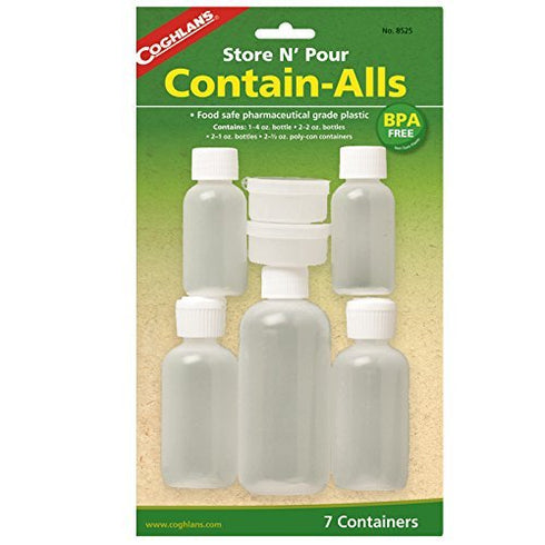 Coghlans 8525 Store Pour Containalls Camping Containers - Stackable & Leak - Proof Containers for Food Storage
