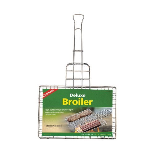 Coghlan's 8981 Campfire Broiler/Griller, a simple and effective folding wire tool for grilling and broiling food over flames.