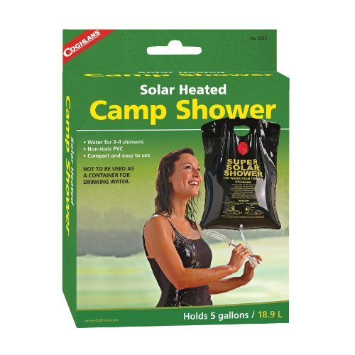 Coghlan's 9965 Portable Camp Shower, a convenient, compact gravity-fed shower for hygiene during camping adventures.