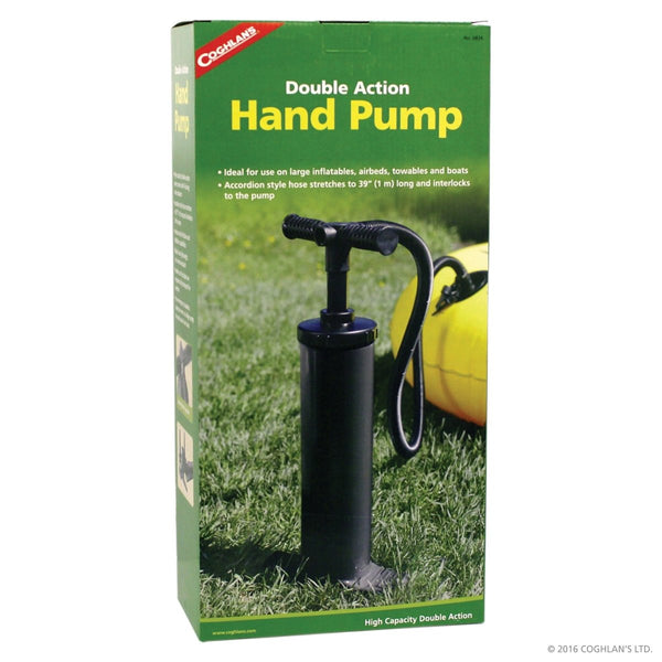 Coghlan's Double Action Hand Pump, an efficient pump that inflates on both push and pull strokes for fast inflation/deflation.