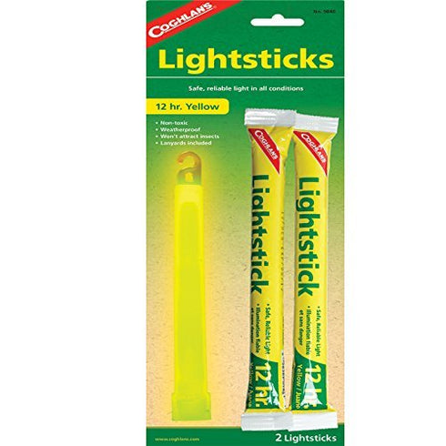 Coghlans Lightsticks Pack of 2 - Glow - in - the - Dark Sticks for Nighttime Visibility