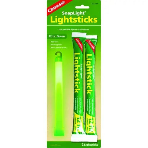 Coghlans Lightsticks Pack of 2 – Glow-in-the-Dark Sticks for Nighttime Visibility and Emergency Signaling