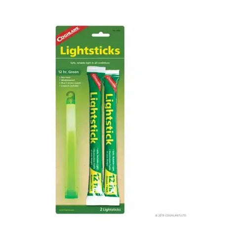 Coghlans Lightsticks Pack of 2 – Glow-in-the-Dark Sticks for Nighttime Visibility and Emergency Signaling